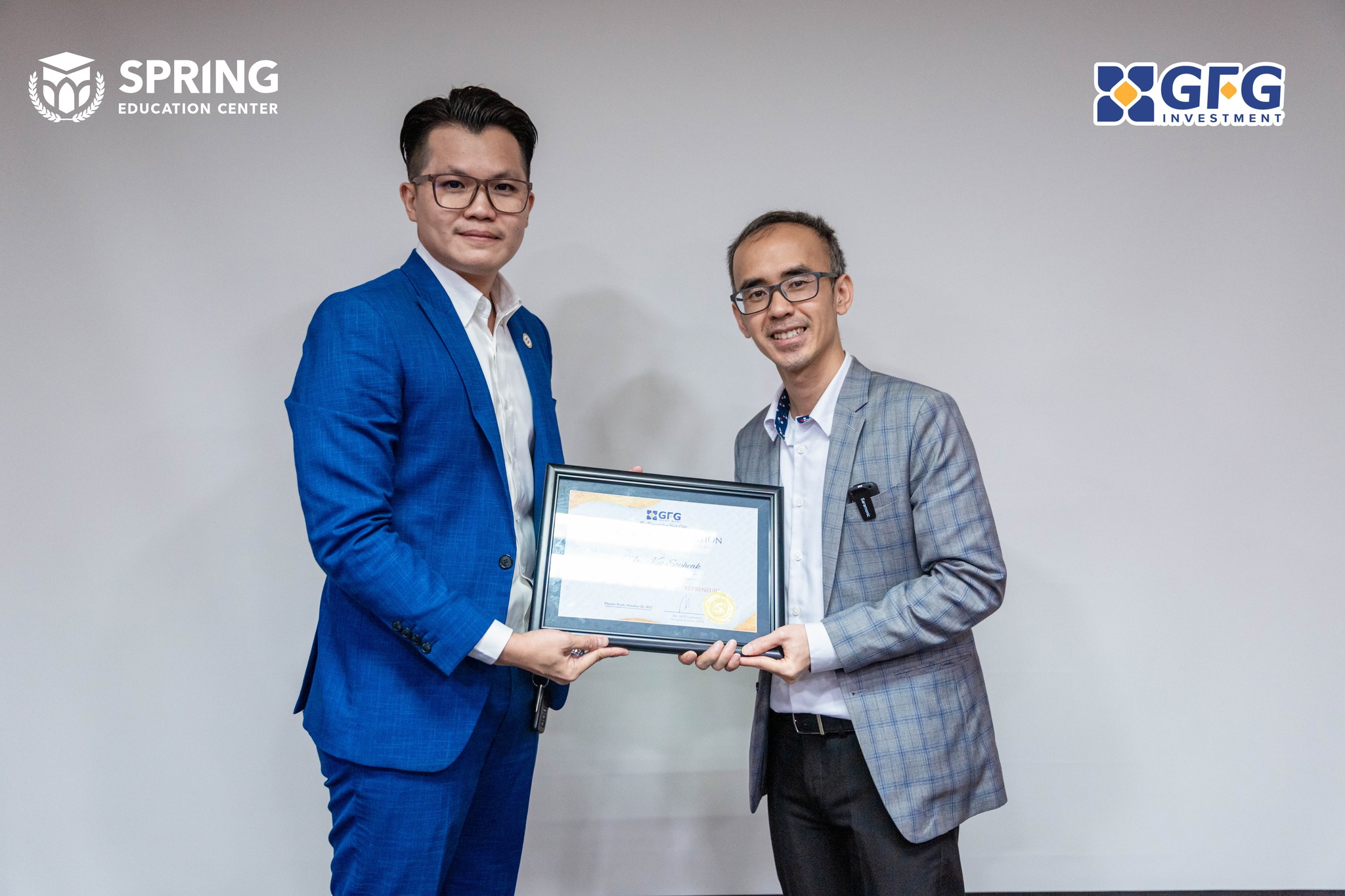 Spring President Shares His Experience to GFG Investment Staff