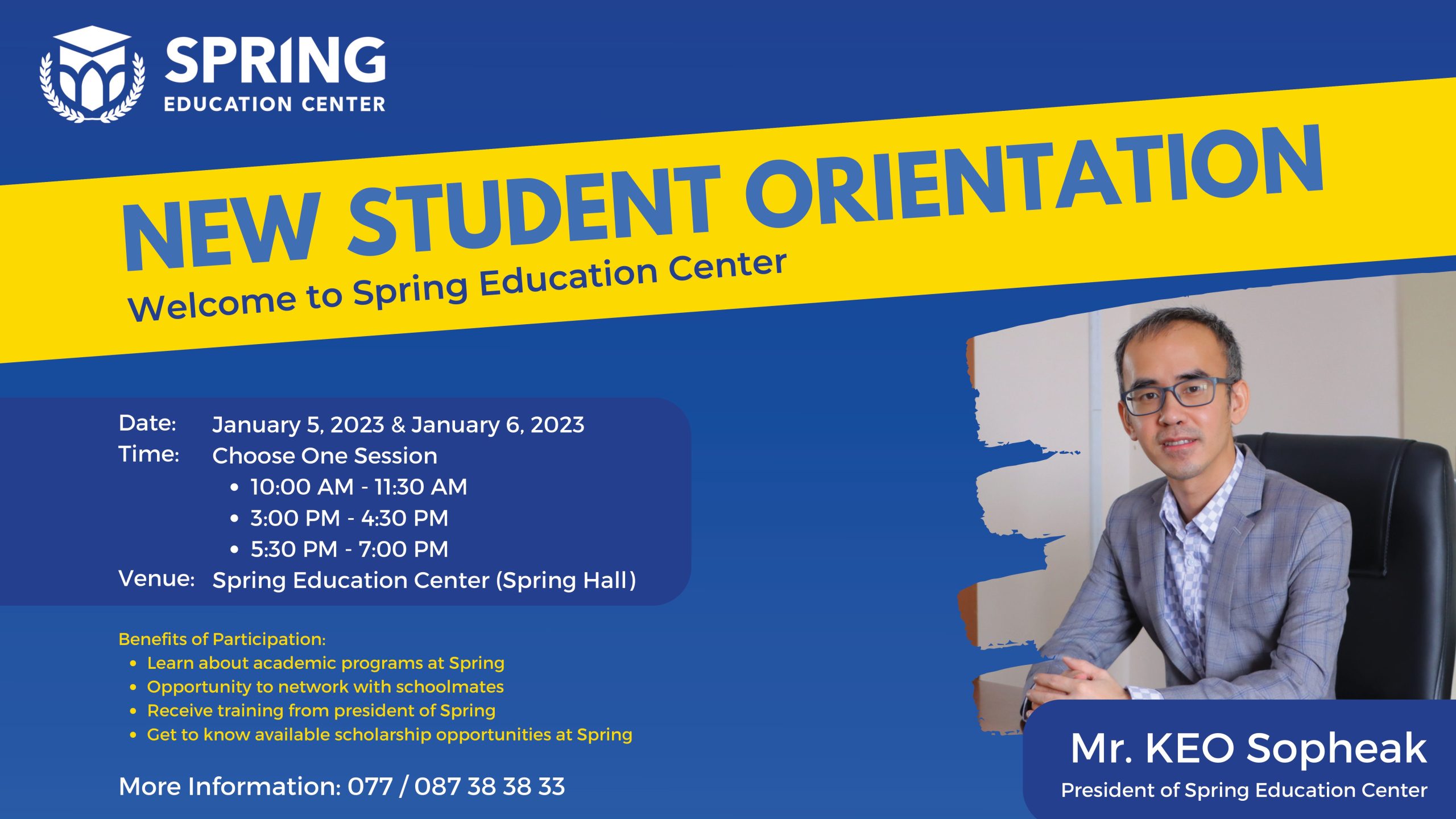 Term 1 – New Student Orientation